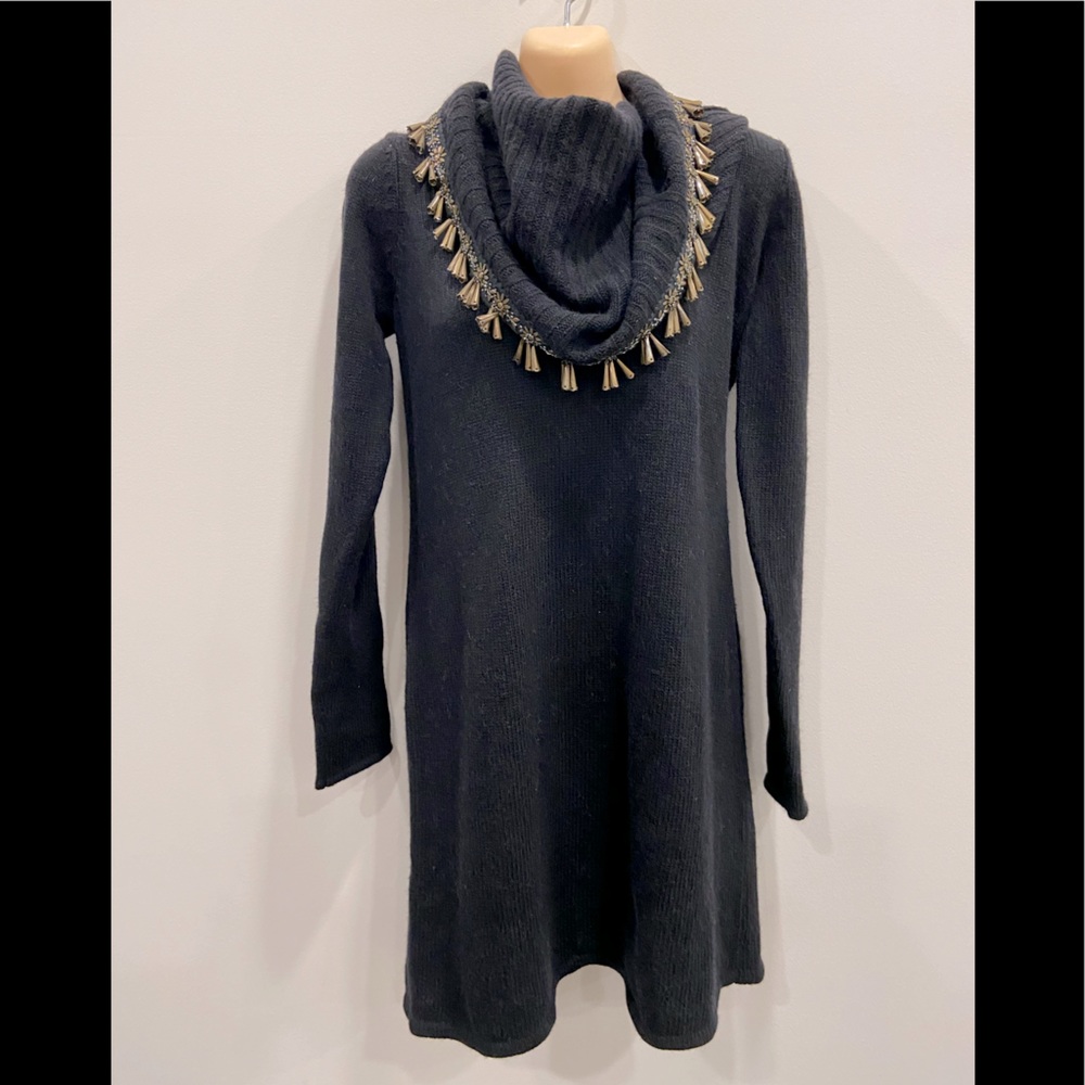 Catherine Malandrino Cowlneck Angora Cashmere Sweater Dress size M